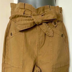 Woman Paper-bag Khaki pants
